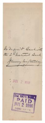 Lot #454 Henry M. Stanley Signed Check - Image 1
