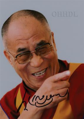Lot #265 Dalai Lama Signed Photograph - Image 1