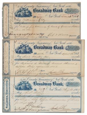 Lot #249 Civil War Mayors (3) Signed Checks - Image 1