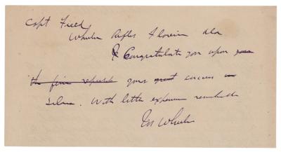 Lot #559 Joseph Wheeler Autograph Letter Signed - Image 1