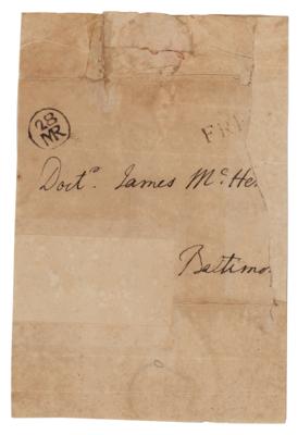 Lot #87 Thomas Jefferson Hand-Addressed Envelope Panel - Image 1