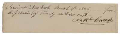 Lot #628 Nathaniel Currier Autograph Document