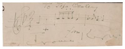 Lot #788 Jerome Kern Autograph Musical Quotation Signed - Image 1