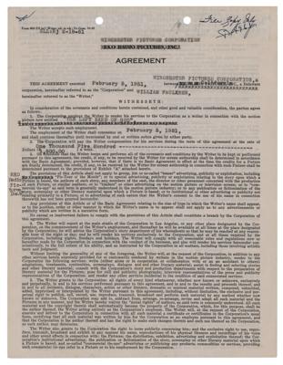 Lot #708 William Faulkner Document Signed - Image 2