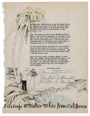 Lot #639 Paul R. Williams Typed Letter Signed with Norman O. Houston and Walter A. Gordon - Image 1