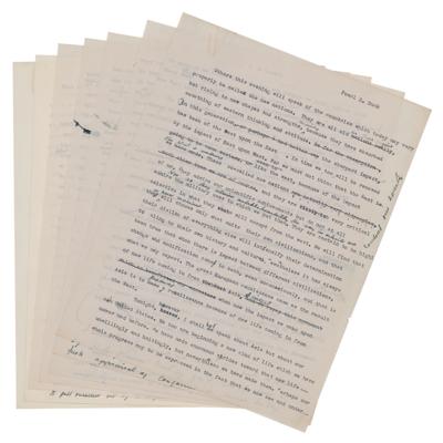 Lot #701 Pearl S. Buck Hand-Corrected Typed