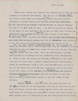 Lot #701 Pearl S. Buck Hand-Corrected Typed Manuscript - Image 2