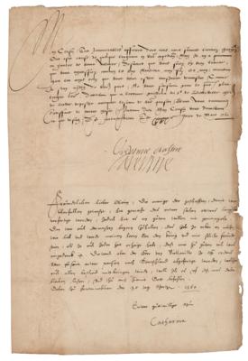 Lot #191 Catherine de Medici Letter Signed - Image 1