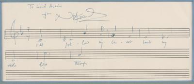 Lot #724 Noel Coward Autograph Musical Quotation Signed - Image 2