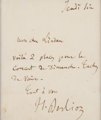 Lot #753 Hector Berlioz Autograph Letter Signed