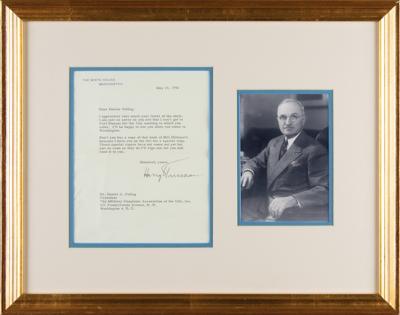 Lot #121 Harry S. Truman Typed Letter Signed as