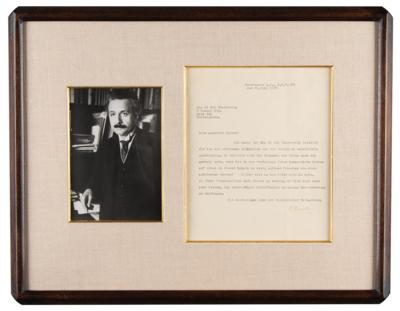 Lot #176 Albert Einstein Typed Letter Signed