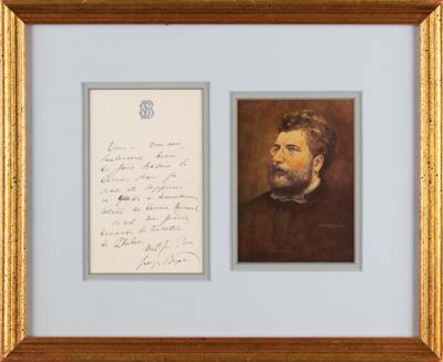 Lot #754 Georges Bizet Autograph Letter Signed - Image 1