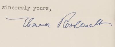 Lot #110 Eleanor Roosevelt Typed Letter Signed as First Lady - Image 3