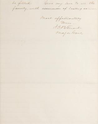 Lot #505 J. E. B. Stuart Autograph Letter Signed - Image 4
