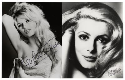 Lot #882 Brigitte Bardot and Catherine Deneuve (2) Signed Photographs - Image 1