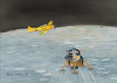 Lot #573 Michael Collins Original Painting: 'Flyby' - Image 1