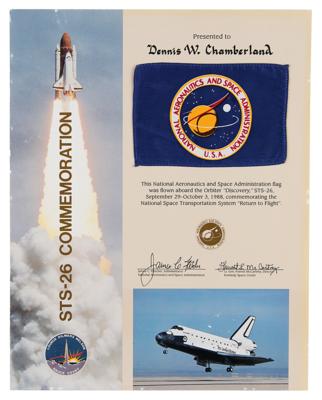Lot #616 STS-26 Flown Flag - Image 1