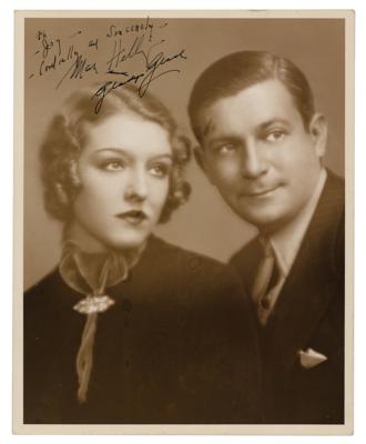 Lot #945 Mark Hellinger and Gladys Glad Signed Photograph - Image 1