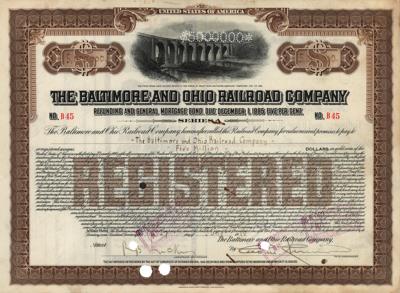 Lot #217 Baltimore and Ohio Railroad Company $5,000,000 Mortgage Bond - Image 1