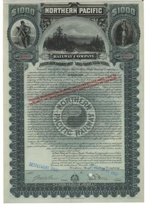 Lot #401 Northern Pacific Railway Bond - Image 1