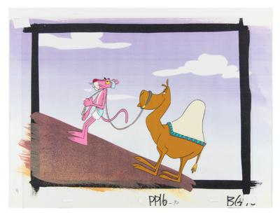 Lot #694 Pink Panther Production Cel and Matching Drawing - Image 1
