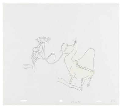Lot #694 Pink Panther Production Cel and Matching Drawing - Image 2