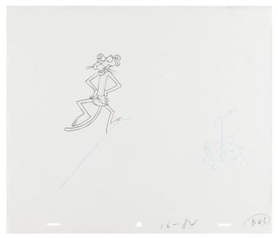Lot #695 Pink Panther Production Cel and Matching Drawing - Image 2