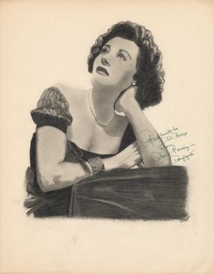 Lot #933 Arlene Francis Signed Sketch - Image 1