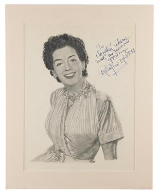 Lot #1001 Rosalind Russell Signed Sketch - Image 2