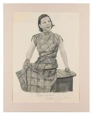 Lot #941 Ruth Gordon Signed Sketch - Image 2