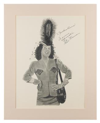 Lot #979 Ethel Merman Signed Sketch - Image 2