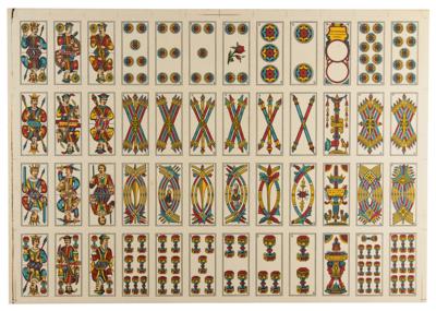 Lot #679 Venetia Pattern Uncut Playing Card Sheet