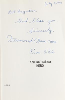 Lot #526 Desmond Doss (3) Signed Items - Image 2
