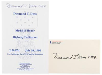 Lot #526 Desmond Doss (3) Signed Items - Image 4