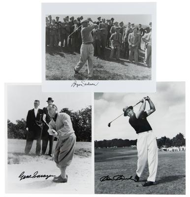 Lot #1071 Golf: Snead, Nelson, Sarazen (3) Signed Photographs - Image 1