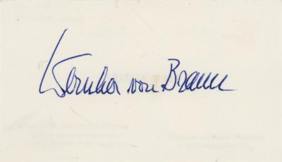 Lot #620 Wernher von Braun Signature - Image 1