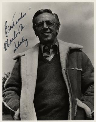 Lot #696 Charles Schulz Signed Photograph
