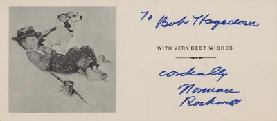Lot #671 Norman Rockwell Signed Bookplate - Image 1