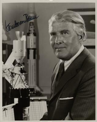 Lot #571 Wernher von Braun Signed Photograph