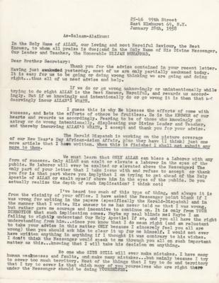 Lot #142 Malcolm X Typed Letter Signed - Image 2