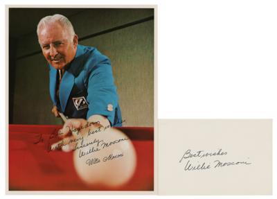 Lot #1086 Willie Mosconi Signed Photo and Signature - Image 1