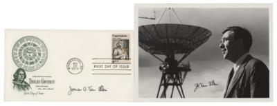 Lot #480 James Van Allen Signed Photograph and First Day Cover - Image 1