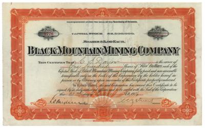 Lot #138 Clarence Darrow Signed Stock Certificate - Image 1