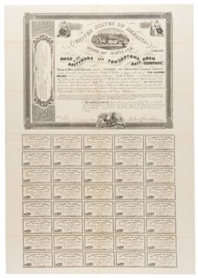 Lot #219 Baltimore and Towsontown Rail-Road Company Bond - Image 1