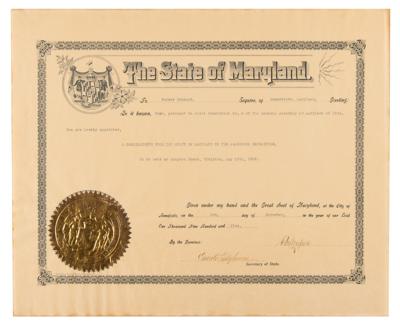 Lot #332 Jamestown Exposition: Maryland Commissioner Appointment - Image 1