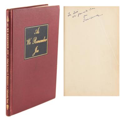 Lot #24 John F. Kennedy Signed Book: 'As We Remember Joe' - Image 1