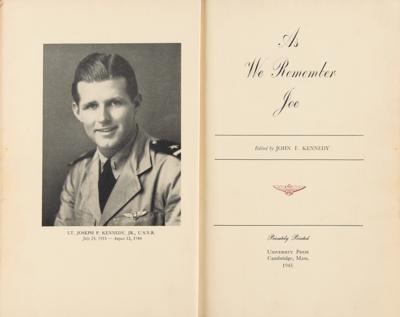 Lot #24 John F. Kennedy Signed Book: 'As We Remember Joe' - Image 4