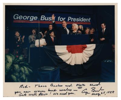 Lot #33 George Bush Signed Photograph with Typed
