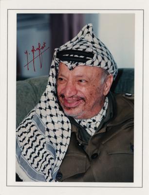 Lot #207 Yasser Arafat Signed Photograph - Image 1